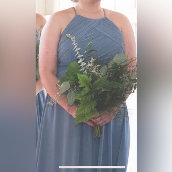Levkoff size 16 blue grey bridesmaids dress in good condition. Worn once. - Picture 13 of 15